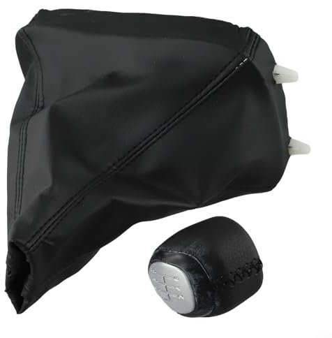 Zilimontt Pommeau de levier de vitesse et soufflet 5/6 vitesses avec soufflet pour Saab 9-3 93 2003-2012, accessoire d'intérieur de voiture, expérience de changement de vitesse améliorée (6 vitesses +