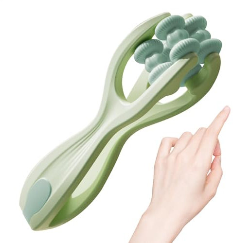 Handroller-Massagegerät, Fingerroller-Massagegerät - Handgehaltener Fingermassage-Massageroller,Massagerolle, Doppelrollen-Fingermassagegerät, Handmassagegeräte, tiefer Gewebekomfort, Rollmassagegerät