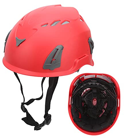 Casco da Arrampicata su Roccia D8 per All'aperto, Comodo Casco Regolabile per la Protezione della Testa di Sicurezza con Slot di Installazione per Alpinismo, Circonferenza della