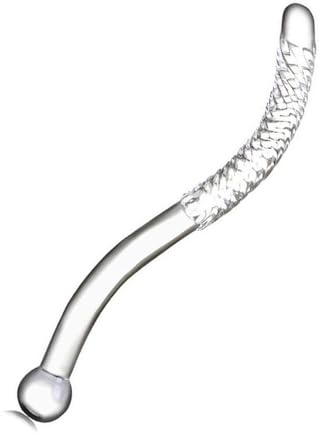 BFLaiCai Consolador De Vidrio Curvado De 10, Cristal De Doble Cara, Tapón Anal for Pene, Estimulación Del Punto G, Juguete Sexual for Adultos for Hombres, Mujeres Y Parejas