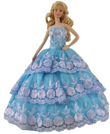 Codulu 11,5 tums dockklänning-spets aftonklänning/K | 1 st, prinsessklänning, 30 cm amerikansk docka, BJD docka 1/6, present till barn