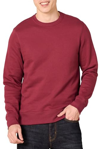 Amazon Essentials Men's Fleecetröja med rund hals (finns i Big & Tall), Röd, XL