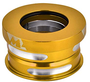 Dilwe Cuffia con Cuscinetti per Bici, 44 mm Manubrio Adattatore per Cuscinetto Interno sigillato per distanziatore per Forcella Anteriore da 28,6 mm(d'oro)