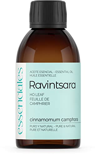 ESSENCIALES Aceite Esencial de Ravintsara 200 ml – 100% Puro y Natural – Aroma Fresco para Difusor, Humidificador y Aromaterapia