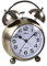 Atlanta Glockenwecker Quarz ohne Ticken lauter Glocken Alarm Licht Retro Gold - 2102-9
