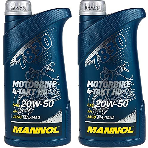 QR-Parts Set 85449187 MN7830-1 2x1 Liter Orignal MANNOL Motoröl Motorrädöl 7830 Motorbike 4-Takt HD API SL Oil