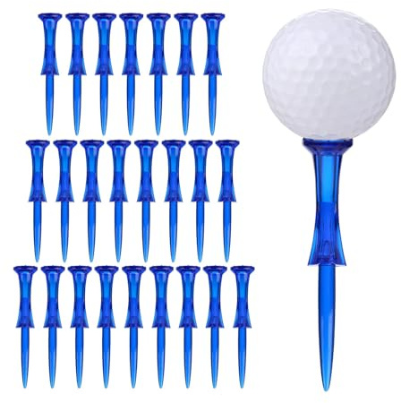 WMAWJBT Golf Tees 3-1/4’’ 50 Count Plastic Golf Tees Reduced Friction & Side Spin Professional Unbreakable Durability and Stability Blue