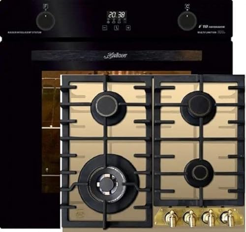 Kaiser Kit cuisinière à gaz EH 6367 + KCG 6335 ElfEm, four électrique, autonome, four encastrable, émail Easy Clean, système intelligent + gaz naturel/propane/90 cm, cuisinière encastrable