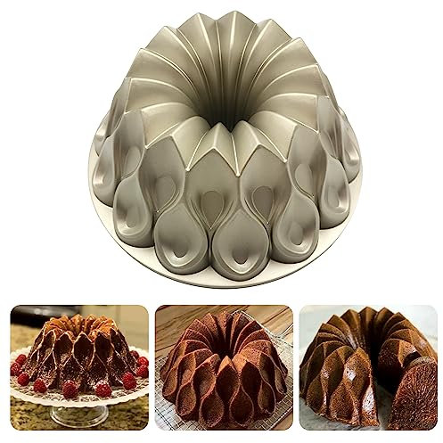 WBJKZJD Charlotte Cake Mold Aluminium Kitchen Accessories Decoration Round Christmas Wedding Family 3D Charlotte Cake Pan (Crown shape)