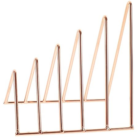STOBOK Book Holder Stand Multifunctional Vinyl Record Bookend Space-Saving Desktop Organizer for Office Home