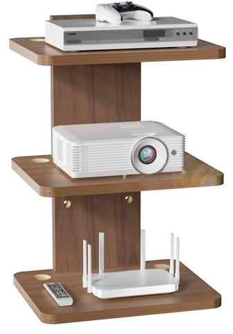 WALI Schwebende Entertainment-Center-Regale, halten bis zu 10 kg, TV-Regal mit verstärktem Holz für DVD-Player, Kabelboxen, Spielekonsolen, TV-Zubehör (CS201N), 1 Regal