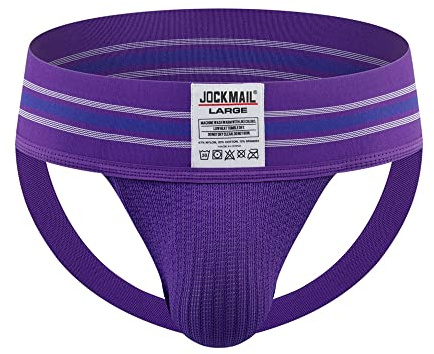 Jockstrap Homme Arc-en-Ciel Poche Respirante Ceinture Élastique Sexy Soutien Sportif Taille Basse