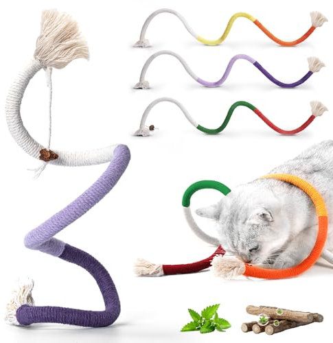 winbarry Katzenspielzeug, Katzenbeißseil, Katzenspielzeug Selbstbeschäftigung, Katzenminze Spielzeug für Katzen Zahnpflege und Gegen Mundgeruch