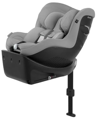 CYBEX Gold Kinder-Autositz Sirona Gi i-Size Plus inkl. Neugeboreneneinlage und Base, Ab ca. 0 bis 4 Jahre, Max. 20 kg, 40 - 105 cm, Stone Grey