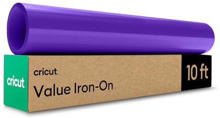 Cricut HTV Heat Transfer Vinyl | 3 m | Purple | Iron-On HTV Vinyl for Fabric, Perfect for Custom T-Shirts & DIY Clothing