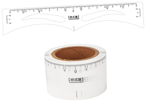 Ipetboom 50pezzi Misuratore Contorno Sopracciglia Posizionamento Mappatore Modellatore Righello Disegno Contorno Sopracciglia Comodo Mappatore Modellatore Righello Misurazione Donne