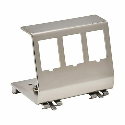 Tripp Lite Eaton N063-003 3-Port Metal DIN-Rail Mounting Module for Keystone Jacks/Couplers, Heavy-Duty Steel, TAA & RoHS Compliant, Cloud Care Pre-Configured Bundle Eligible (1 Pack)