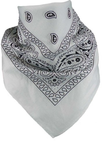 Harrys-Collection extra großes Bandana 100% Baumwolle! 70x70 cm, Größen:70x70, Farben:weiss