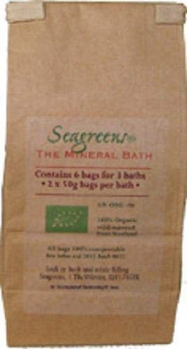 Seagreens The Mineral Bath, 6 Organic Seaweed Soak Bags (300g) for Relaxation and Skin Wellness - Vegan, Compostable, Additive-Free