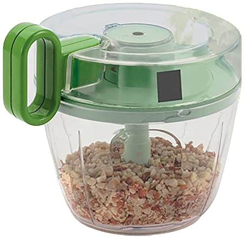 MovilCom® - Affettaverdure | Tritatutto manuale di alimenti | Tritatutto di alimenti per verdure, carne, erbe, cipolla, aglio, insalata | Tritatutto manuale con corda | 650 ml (Mod.03)