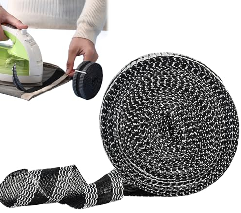 SIYINGSAERY 10m Saumband zum Aufbügeln Selbstklebende Säumband Bügelband Kein Nähen Erforderlich Aufbügeln Bügel Saumband Aufbügeln Nähen Saum Band für Säume Jeans Röcke