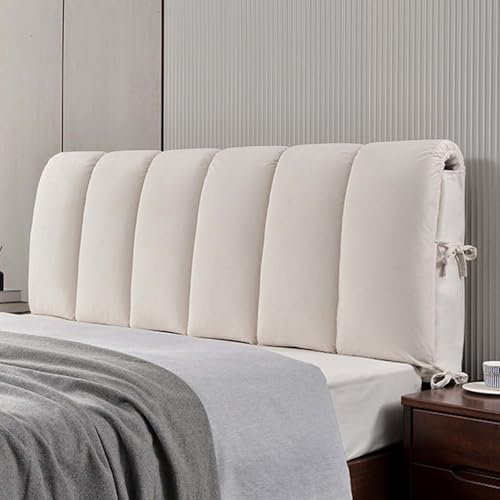 YSZBD Kopfteilbezug Bett Gepolstert Bett Kopfteil Gepolstert Kopfteil Bett Wandkissen Bett Kinder Wandpolster Bett Samt Bett Kopfteil Kissen(bwhite,120x50cm)