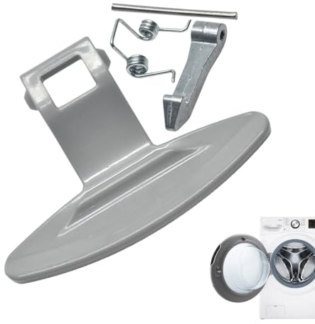 YHIJSR Accessoires pour Poignée de Porte de Lave-Linge Compatible Kit Complet Poignée de Porte de Lave-Linge pour LG en Plastique ABS Robuste, Couleur Gris