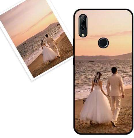 KARTXITAI Coque Personnalisée Compatible avec Huawei P Smart Z,Personnalisable Housse Étuis avec Votre Photo Image Texte Etui,Ultra Silicone en Gel TPU Souple Case -Noir
