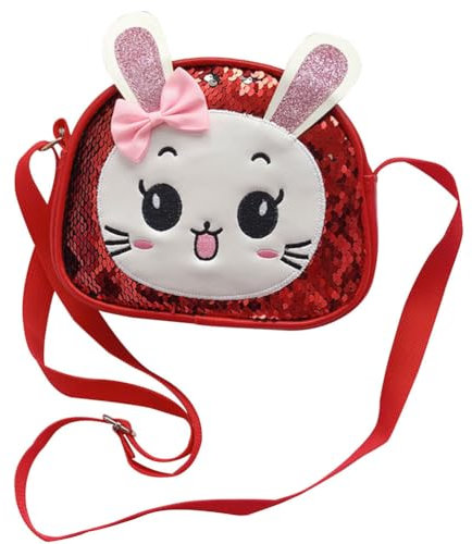 VALICLUD Bolsa Crossbody Para Niñas Con Lentejuelas De Conejo Ideal Para Uso Diario Compras Y Fiestas 19X15X6Cm Ligera Y