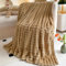 WONGS BEDDING Kuscheldecke Flauschig - Bubble Decke, Wolldecke & Fleecedecke, Sofadecke, Tagesdecke, Decken Weiche Warme für Zimmer Deko, Wohn- & Kuscheldecken, Tagesdecke, Braun, 200x220 cm