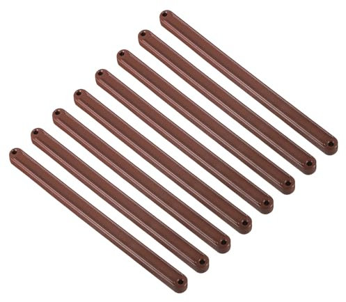 QUARKZMAN Guías para Cajones, 8 Piezas 235mm - Guías de Plástico para Cajones, Guías Ranuradas Montadas en el Lateral para Cajones de Armarios Mesitas de Noche Cómodas (Marrón)