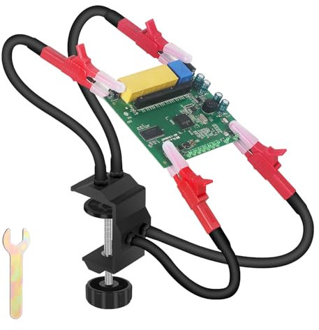 Terza Mano per Saldatura, Facile da Usare, Accessori per Modellismo può Ruotare Liberamente di 360 Gradi, Supporto Saldatura, Adatto per Stazioni di Saldatura, Lavori Elettronici (dimensioni uniformi)