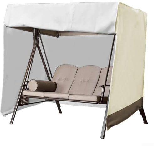 Funda protectora para columpio de jardín de 3 plazas, impermeable, tela Oxford, con cremallera, para muebles de patio y jardín (160 x 120 x 170 cm)