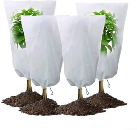 Funda de 200 x 240 cm para plantas en maceta con heladas Para protección para jardinería al aire libre en regiones con clima invernal severo (blanco)