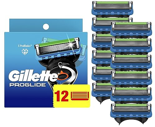 Gillette ProGlide Herren-Rasierklingen-Nachfüllpackungen, 12 Stück