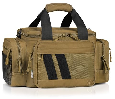 Savior Equipment Specialist Series Tactical Triple Pistol Shooting Range Hunting Duffle Bag Gun Carrying Case, Rigid Compartment Frame, Lockable Zippers, 3 Handgun Sleeves & Shoulder Strap Included