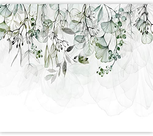 murando - Vlies Fototapete grüne Blätter 350x256cm Pflanzen Motiv Tapete Wandtapete XXL Moderne Wanddeko Design Mustertapete Wand Dekoration Wohnzimmer Schlafzimmer Büro Flur Efeu Natur Floral Muster