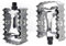 ZTZ MTB Pedale Mountainbike Pedale 9/16 Sealed Bearing,Aluminium Antirutsch Durable Fahrrad,Fahrrad Plattform Pedale Leicht für BMX MTB,Silber-