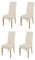 t m c s Tommychairs - 4er Set Moderne Stühle Chiara für Küche und Esszimmer, robuste Struktur aus lackiertem Buchenholz Farbe Naturfarben, gepolstert und mit Stoff in der Farbe Elfenbein bezogen