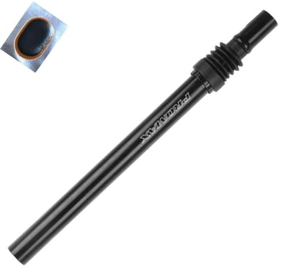 Promax Kerzensattelstütze Schwarz mit Federung Ø 27,2 mm Länge: 350 mm inkl. Schlauchflicken