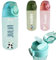 gutmarkiert Personalisierbare Trinkflasche für Kinder – Auslaufsichere Kinder Trinkflasche mit Strohhalm – 100% BPA-Frei – Robuste Flasche für Jungen und Mädchen – Spülmaschinenfest – 450ml Dusty Pink