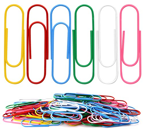 Bunt Büroklammern Groß 100mm, Büroklammer Groß, Briefklammern für Papiere Schule Bürobedarf (100Pcs)
