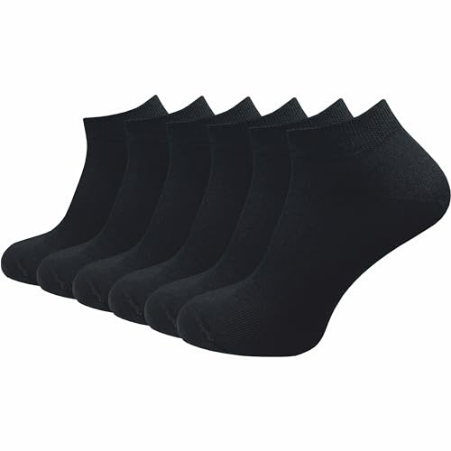 GAWILO Calcetines para mujer hechos de 100% algodón puro (6 pares | 10 pares) | calcetines cortos sin costuras apretadas sobre los dedos de los pies