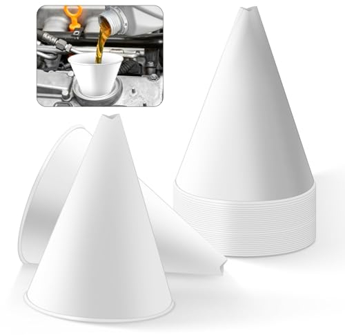 30stk Trichter für den Automobilgebrauch, Einweg-Ölpapier Kegeltrichter Motoröltrichter Ölwechsel Auto-Mehrzwecktrichter für Motoröl Kühlmittel Wasser Parfüm ätherische Öle