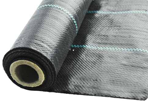 PWS 100 m² Reißfeste Unkrautfolie inkl. 20x Erdanker 100 g/m² | Wasserdurchlässig | Pflanzenvlies gegen Unkraut, Gartenvlies, Unkrautgewebe, Gartenfolie zur Unkrautbekämpfung | UV-stabil (50m x 2m)