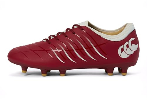 Canterbury Unisex CCC Phoenix 2.0 Team Firm Mark Rugby Boots, Röd dahlia, 47.5 EU