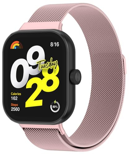 Oumida Armband för Xiaomi Redmi Watch 5 / Redmi Watch 4 / Xiaomi Mi Band 8 Pro/Xiaomi Mi Band 9 Pro, metallband med magnet, justerbara ersättningsarmband i rostfritt stål