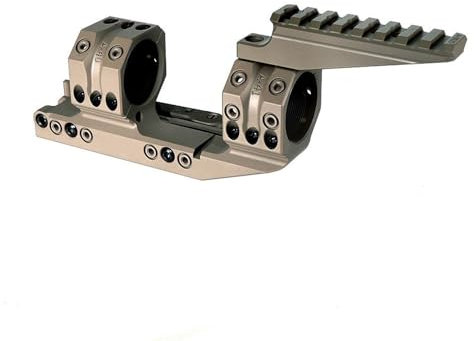 Tactical SPUR - Set di adattatori per cannocchiale a sbalzo con anello da 34 mm, altezza della linea centrale da 3,8 cm, con leva e livello di sgancio rapido, adatto per guida Picatinny da 20 mm