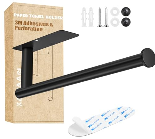 Portarotolo da Cucina | Porta Rotolo di Carta da Cucina | Porta Rotolo da Cucina | Porta Carta da Cucina Sottopensil | Adesivo Sotto Armadi e Parete | Porta Scottex per Cucina Bagno Armadi
