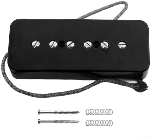Klassisk P90 gitarr pickup Alnico 2 magnet vit (svart gitarrhals) | Alnico 2 magnet, varm vintage ton, dynamiskt svar, svart spole, rikt musikuttryck